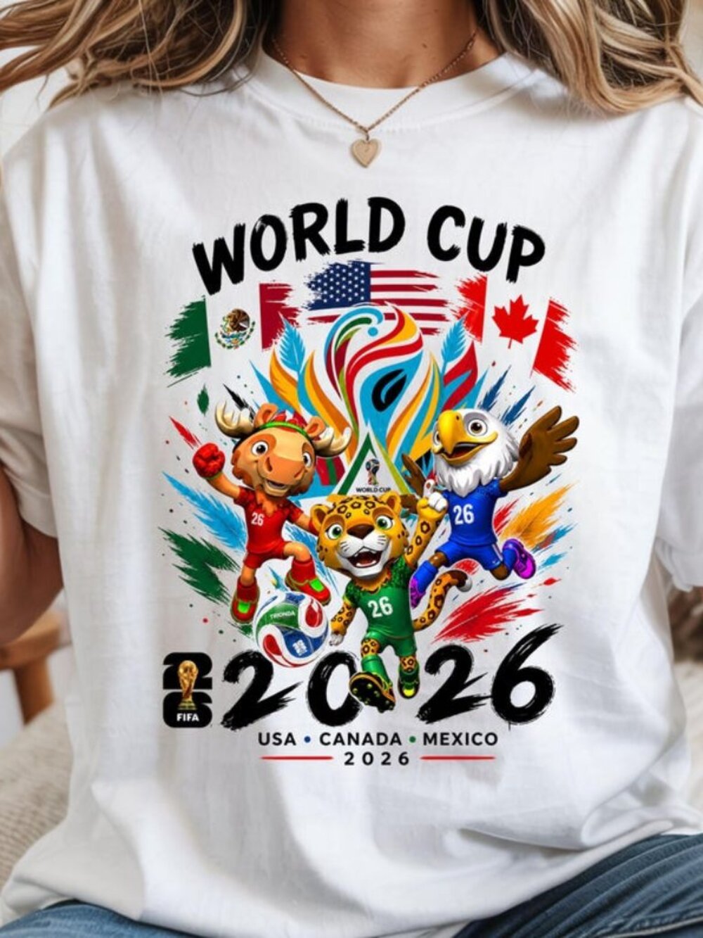 World Cup 2026 Shirt, USA Canada Mexico Soccer Tee, Football Fan T-Shirt
